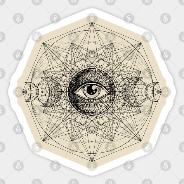 Sacred Geometry Eye of Providence Masonic Occult Esoteric Symbol Sticker by AltrusianGrace